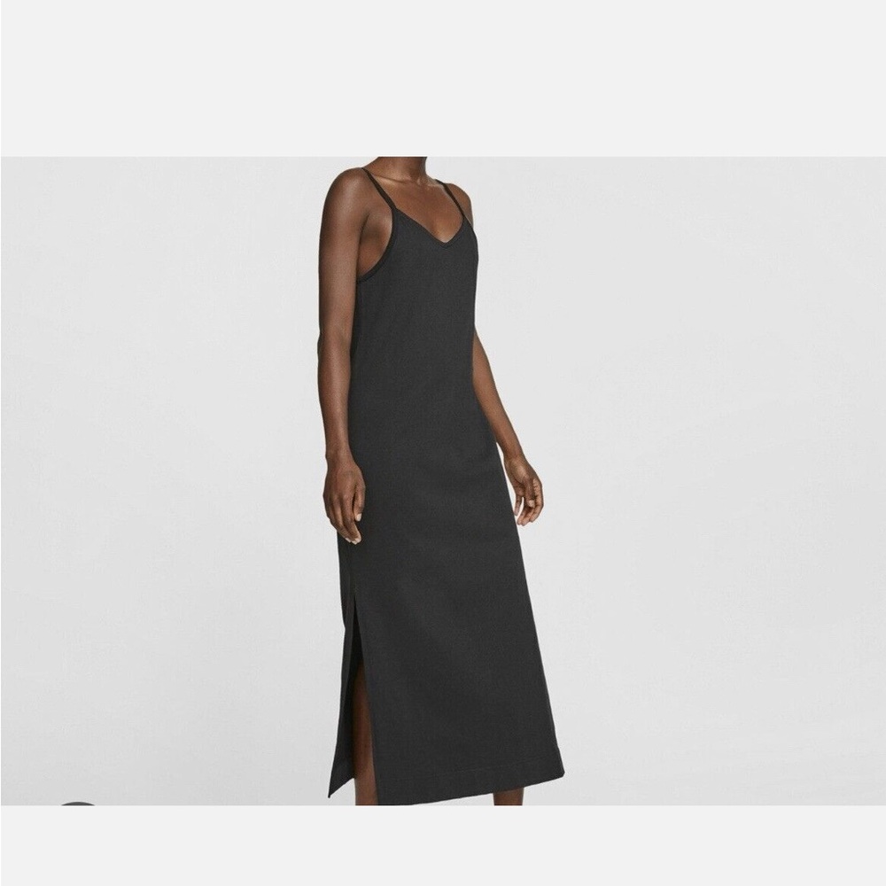 Nike Women's Sportswear Premium Cotton Jersey Maxi Slip Dress, Black - Size S